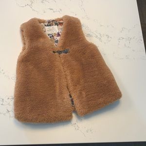 Zara girls faux fur vest